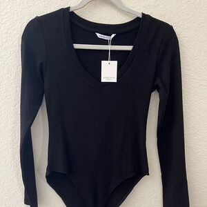 NWT long sleeve black bodysuit size small